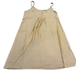GAP Maternity Nursing Nightgown Sleep Dress, Night Shirt, Brown, Size Medium NEW